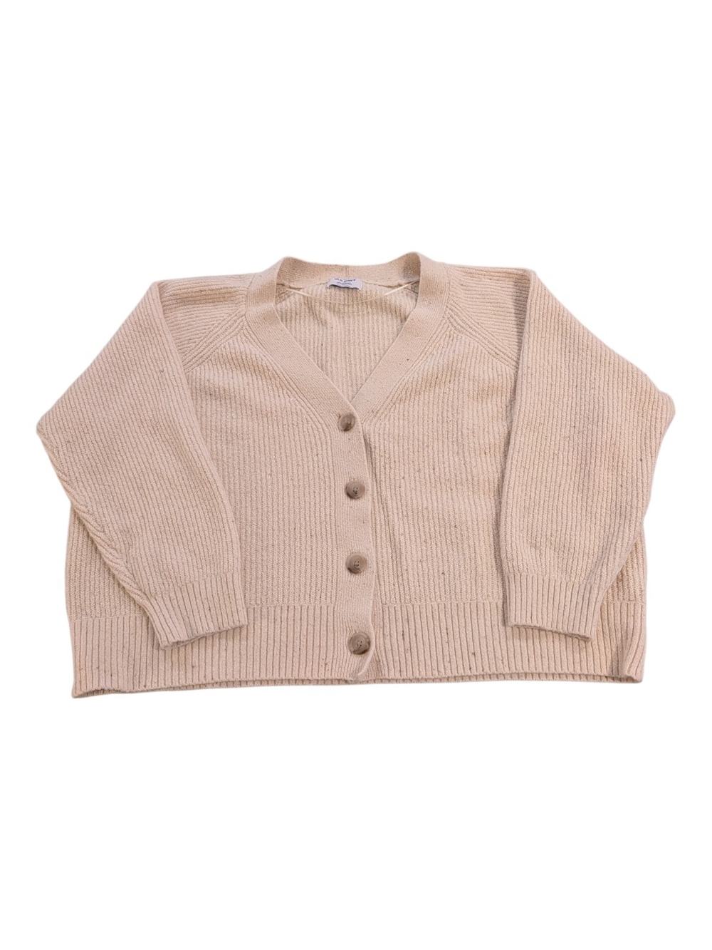 Old Navy Oatmeal Button-Up V-Neck Women's Cardigan